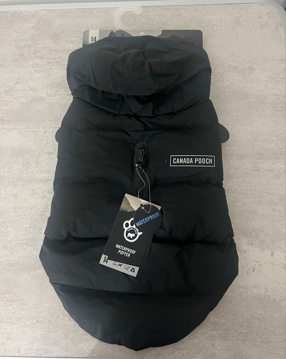 NWT Canada Pooch Waterproof Puffer Stretch Vest Puffer Dog Jacket Size 14